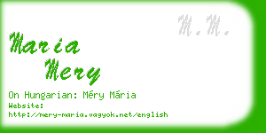 maria mery business card